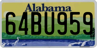 AL license plate 64BU959