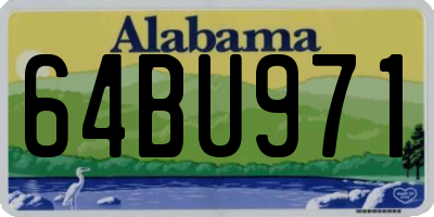 AL license plate 64BU971