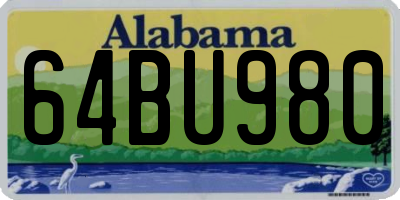 AL license plate 64BU980