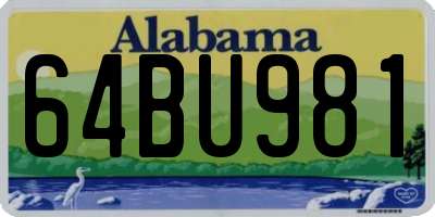 AL license plate 64BU981