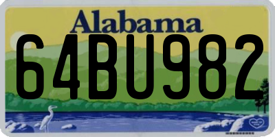 AL license plate 64BU982