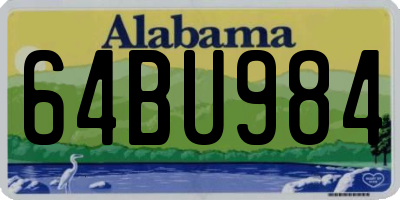 AL license plate 64BU984