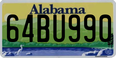 AL license plate 64BU990