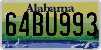 AL license plate 64BU993