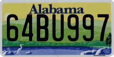 AL license plate 64BU997