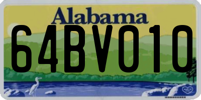 AL license plate 64BV010
