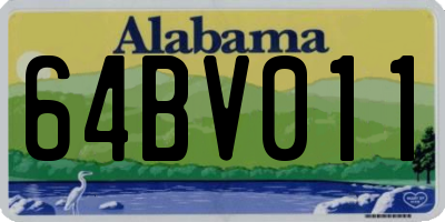 AL license plate 64BV011
