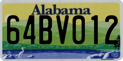 AL license plate 64BV012