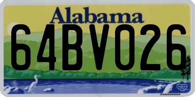 AL license plate 64BV026
