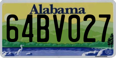 AL license plate 64BV027