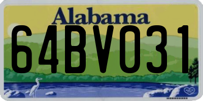 AL license plate 64BV031