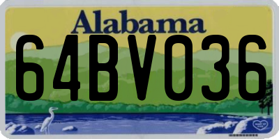 AL license plate 64BV036