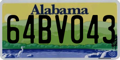 AL license plate 64BV043