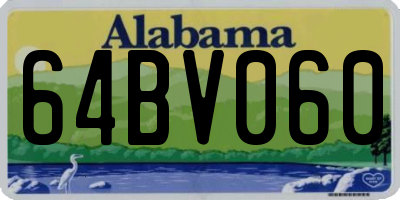 AL license plate 64BV060