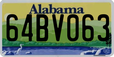 AL license plate 64BV063
