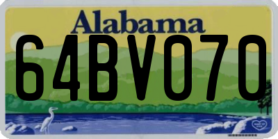 AL license plate 64BV070