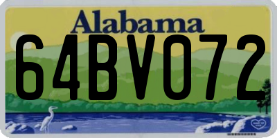 AL license plate 64BV072