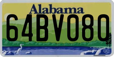 AL license plate 64BV080