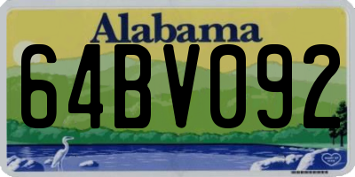 AL license plate 64BV092