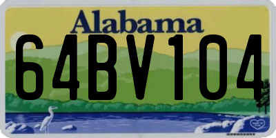 AL license plate 64BV104