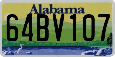 AL license plate 64BV107