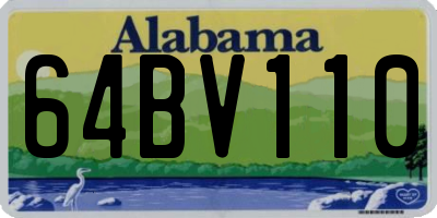 AL license plate 64BV110