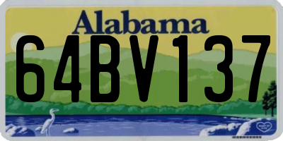 AL license plate 64BV137