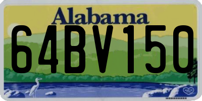 AL license plate 64BV150