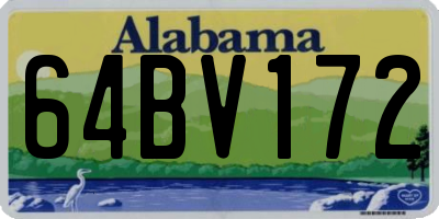 AL license plate 64BV172