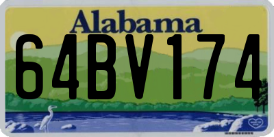AL license plate 64BV174