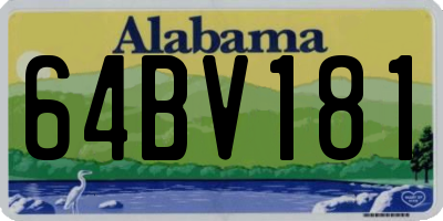 AL license plate 64BV181