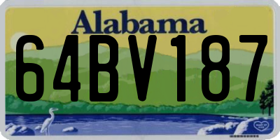 AL license plate 64BV187
