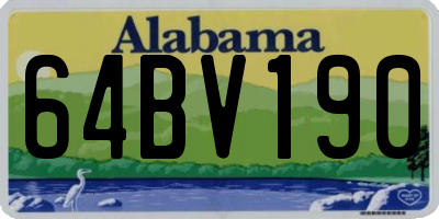 AL license plate 64BV190