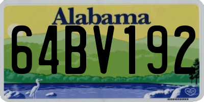 AL license plate 64BV192