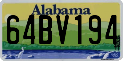 AL license plate 64BV194