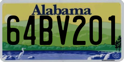 AL license plate 64BV201