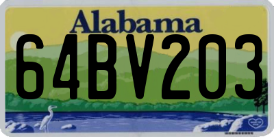 AL license plate 64BV203