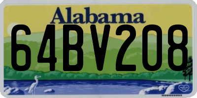 AL license plate 64BV208