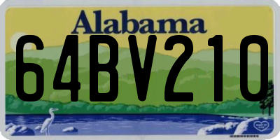 AL license plate 64BV210