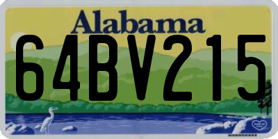 AL license plate 64BV215