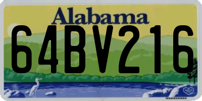 AL license plate 64BV216