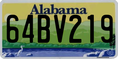AL license plate 64BV219