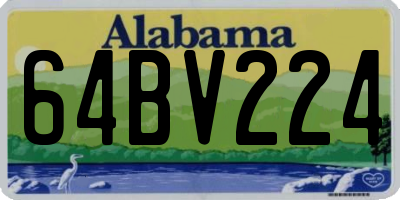 AL license plate 64BV224