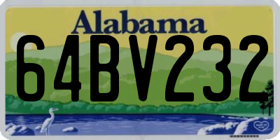AL license plate 64BV232
