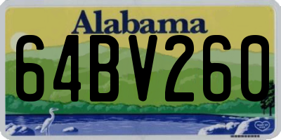 AL license plate 64BV260