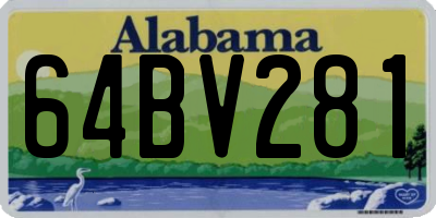 AL license plate 64BV281