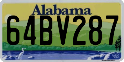AL license plate 64BV287