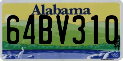 AL license plate 64BV310