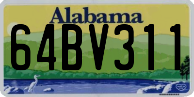 AL license plate 64BV311