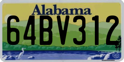 AL license plate 64BV312